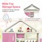 Costway Kids Costume Storage Closet Children Pretend Dresser with Storage Bins Shelves Grey/Pink/White